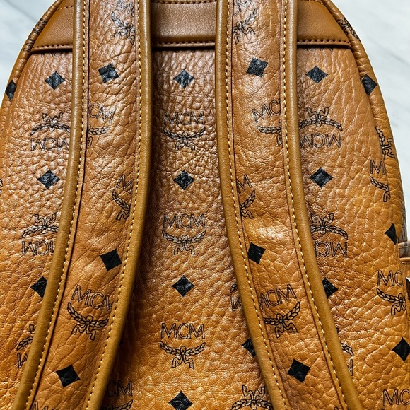 MCM Stark Side Stud Backpack Cognac - Picture 11 of 12